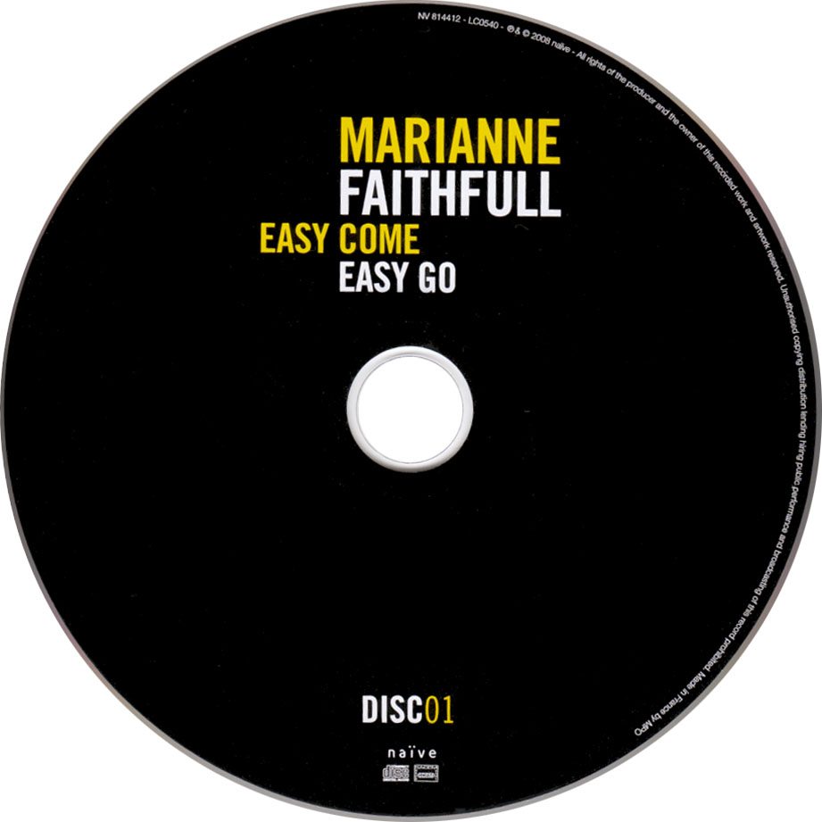 Cartula Cd1 de Marianne Faithfull - Easy Come Easy Go