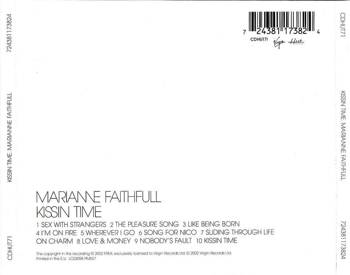 Cartula Trasera de Marianne Faithfull - Kissin' Time