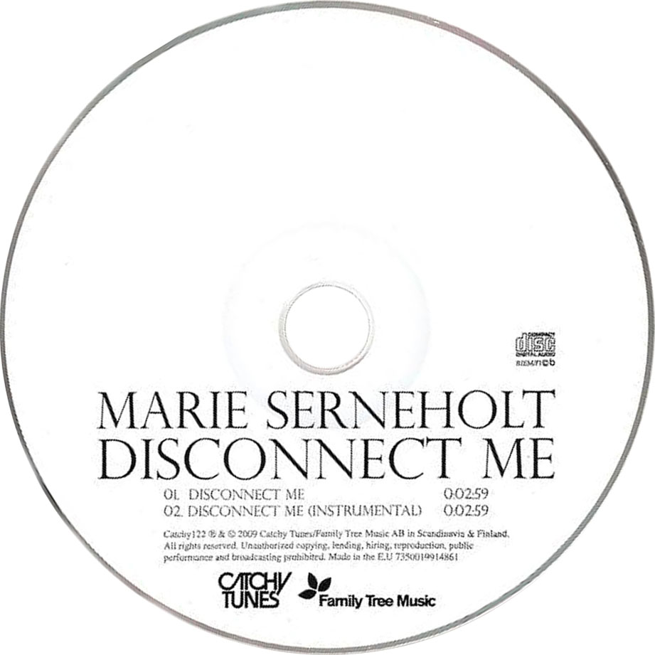 Cartula Cd de Marie Serneholt - Disconnect Me (Cd Single)