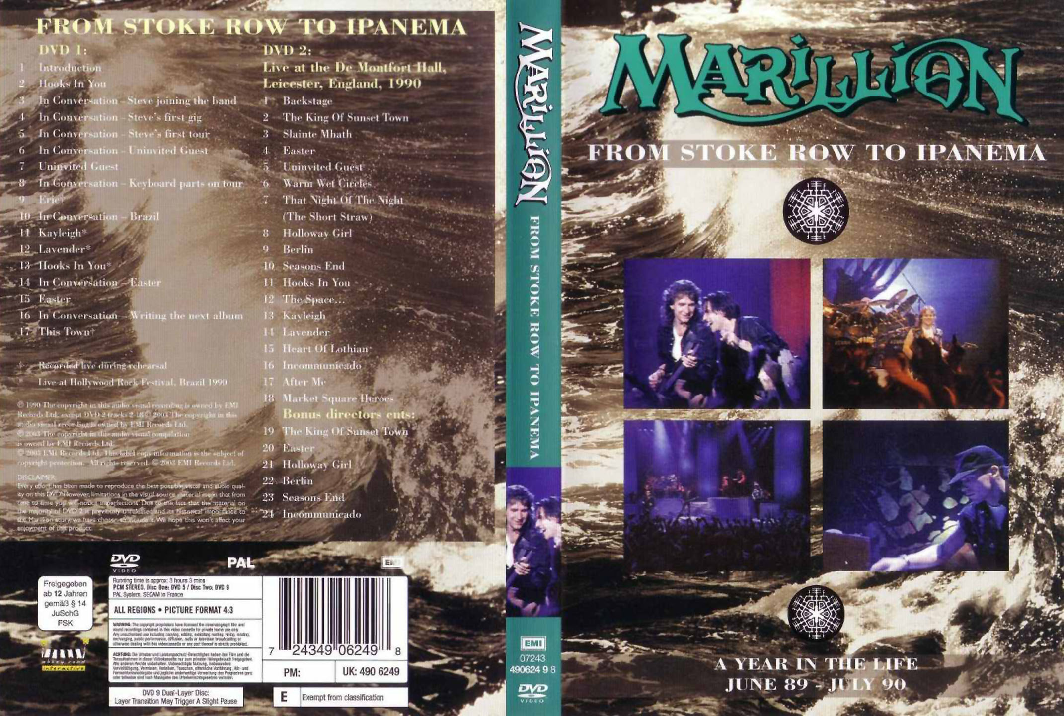 Cartula Caratula de Marillion - From Stoke Row To Ipanema (Dvd)