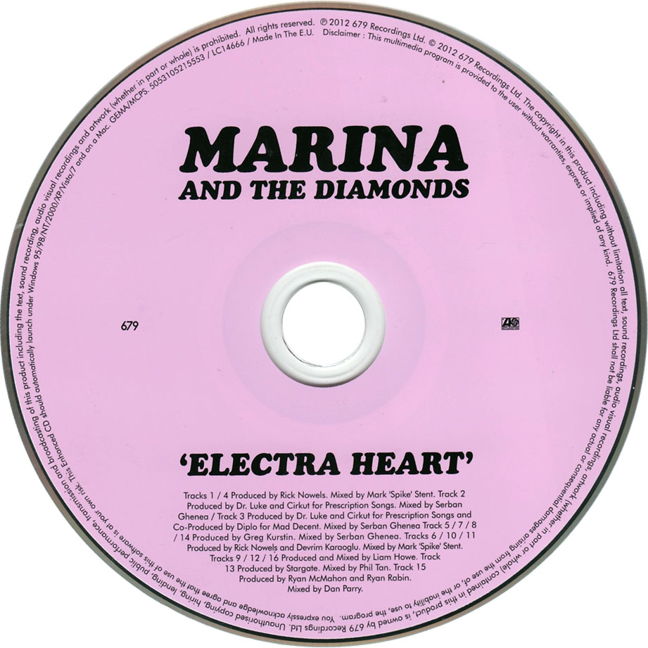 Cartula Cd de Marina & The Diamonds - Electra Heart (Deluxe Edition)