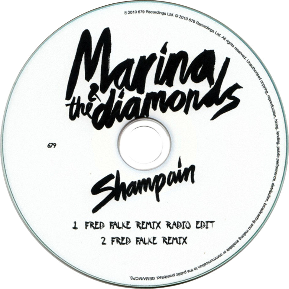 Cartula Cd de Marina & The Diamonds - Shampain (Cd Single)