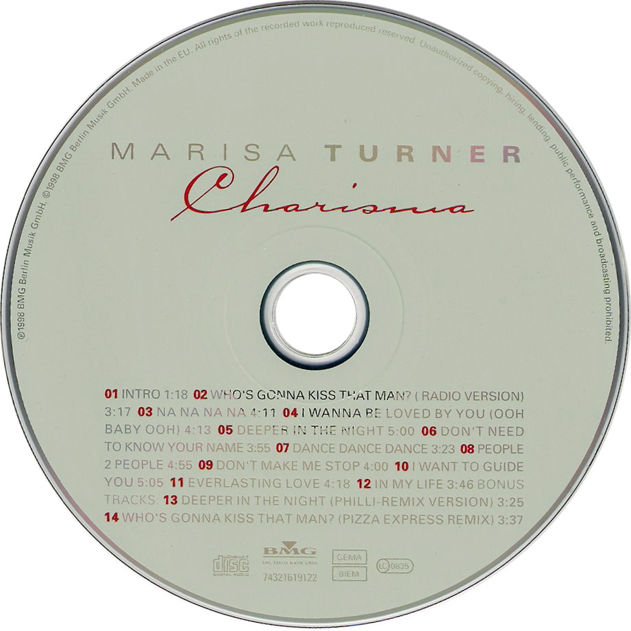 Cartula Cd de Marisa Turner - Charisma