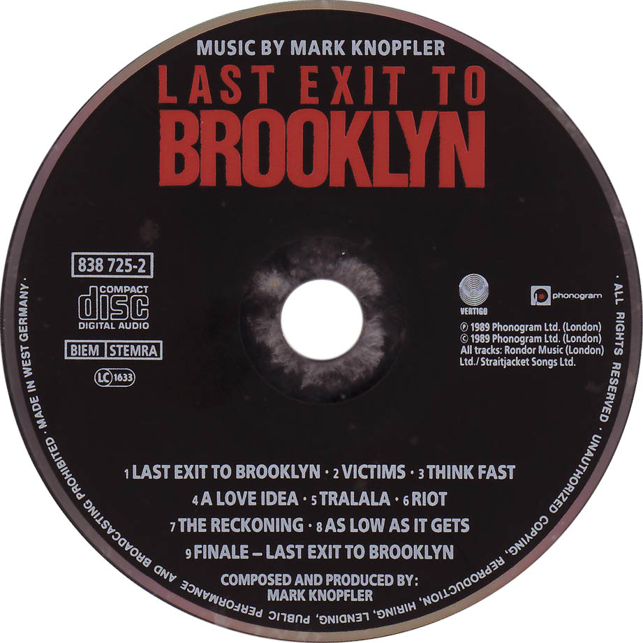 Cartula Cd de Mark Knopfler - Last Exit To Brooklyn