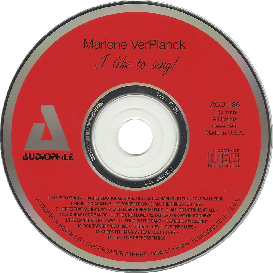 Cartula Cd de Marlene Verplanck - I Like To Sing! (Expanded Edition)