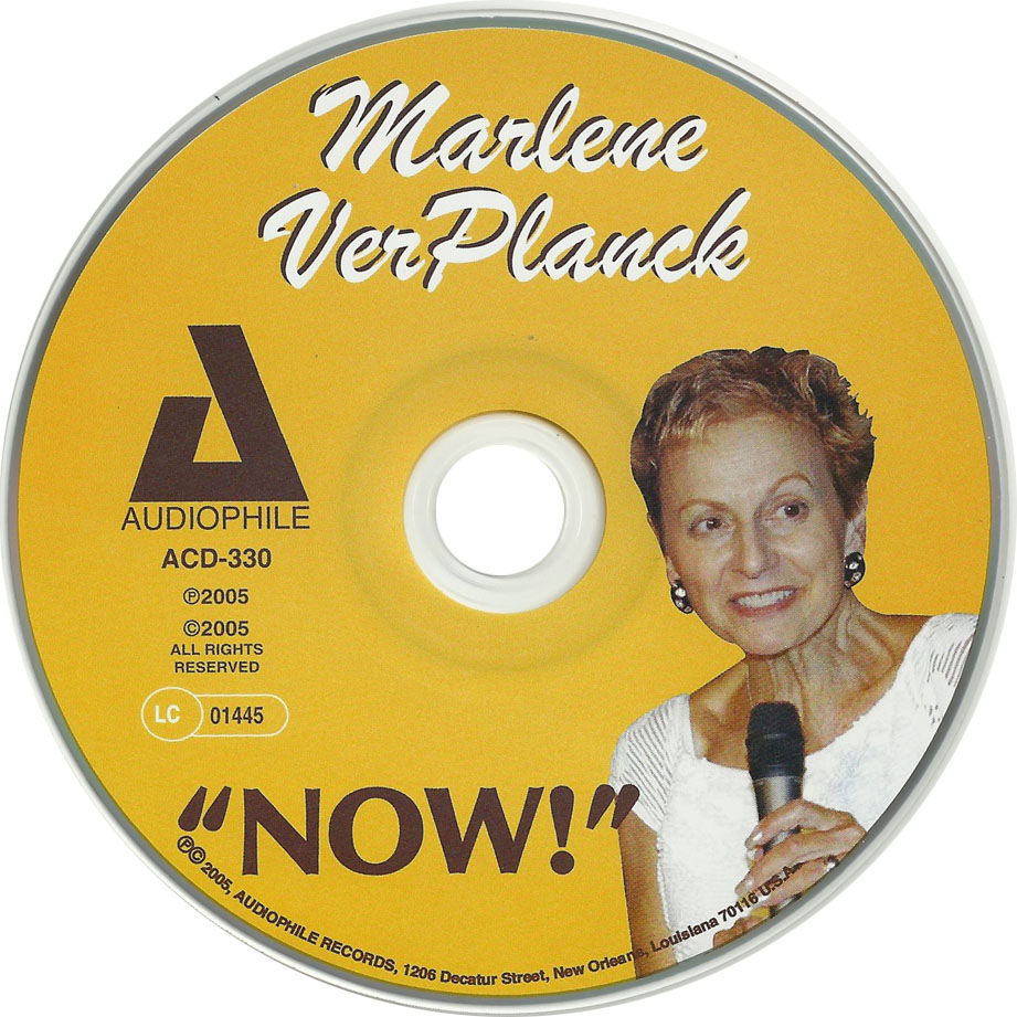 Cartula Cd de Marlene Verplanck - Now!