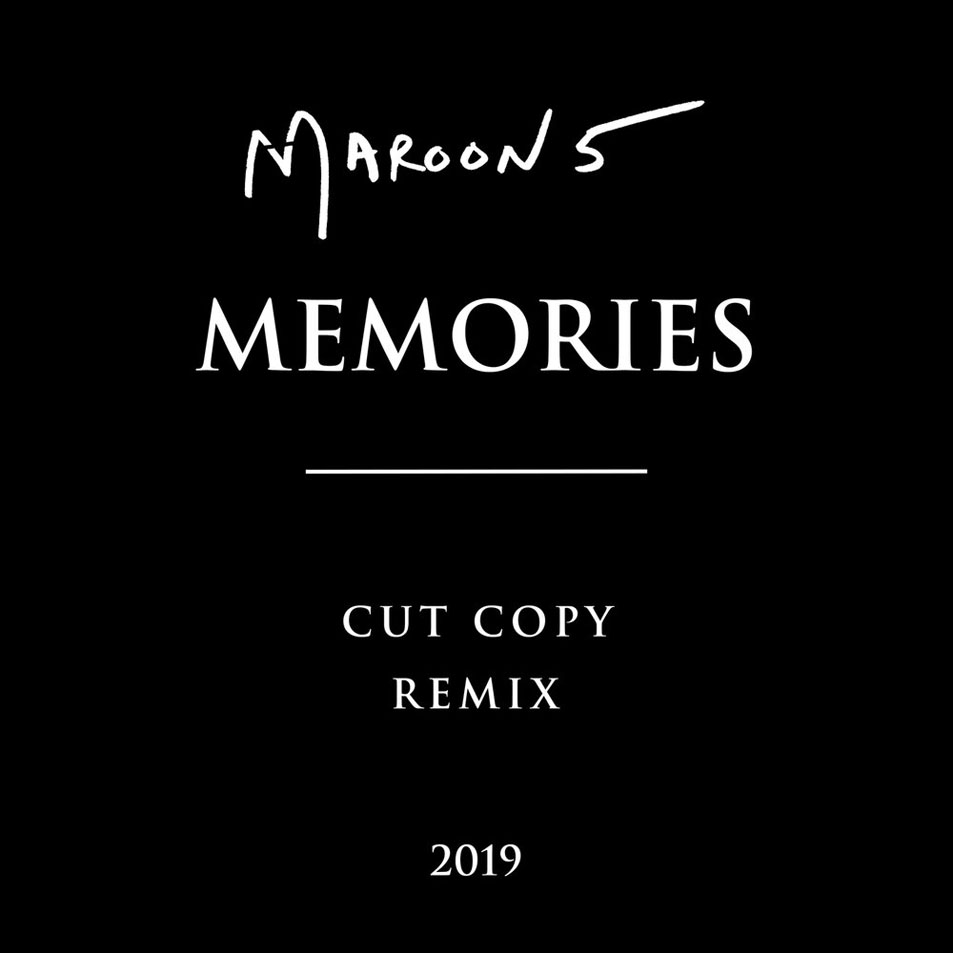 Carátula Frontal de Maroon 5 - Memories (Cut Copy Remix) (Cd Single)