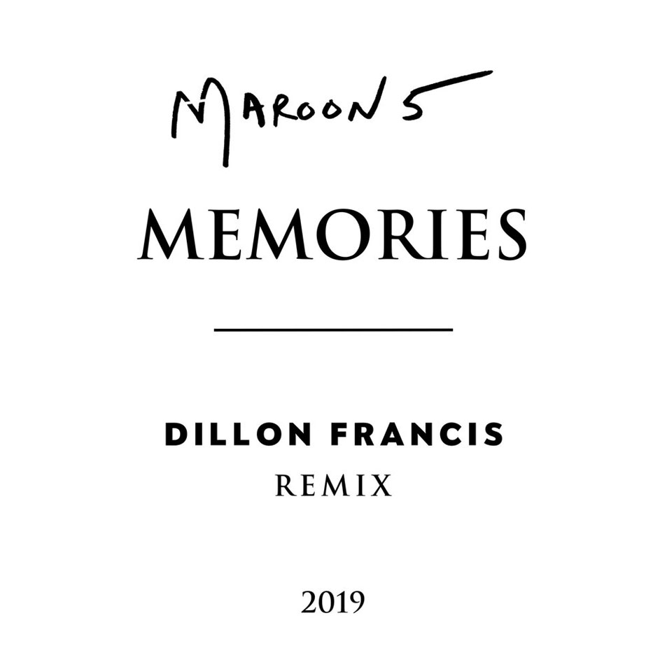 Carátula Frontal de Maroon 5 - Memories (Dillon Francis Remix) (Cd Single)