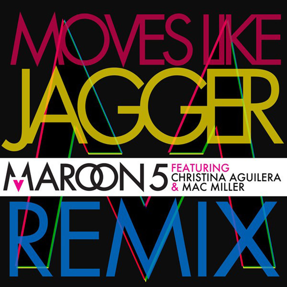 Carátula Frontal de Maroon 5 - Moves Like Jagger (Featuring Christina Aguilera & Mac Miller) (Remix) (Cd Single)