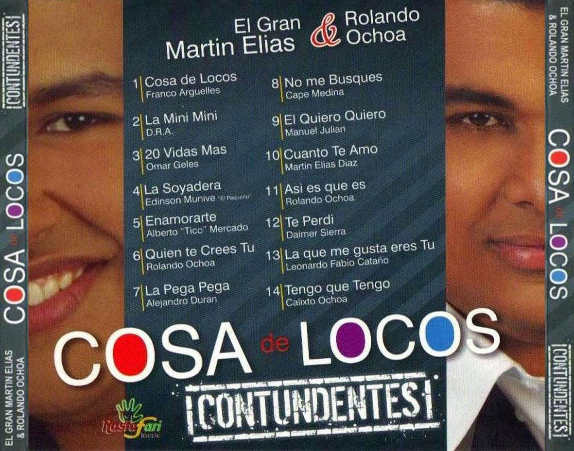 Cartula Trasera de Martin Elias & Rolando Ochoa - Cosa De Locos