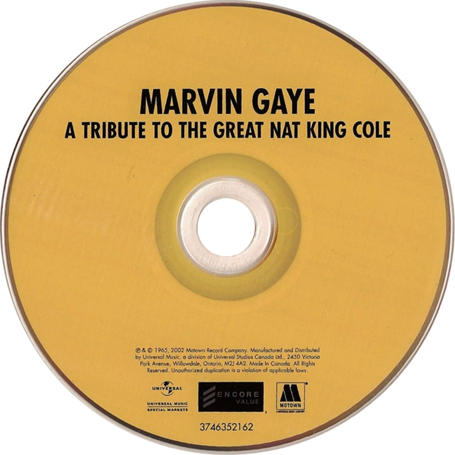 Cartula Cd de Marvin Gaye - A Tribute To The Great Nat King Cole