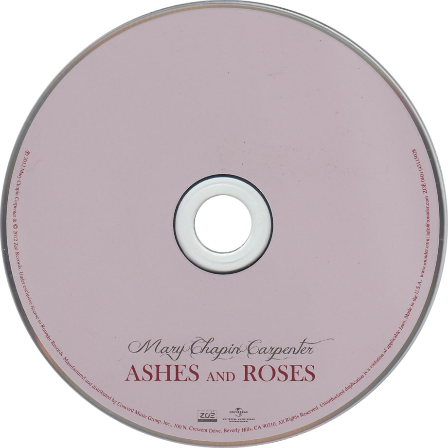 Cartula Cd de Mary Chapin Carpenter - Ashes & Roses