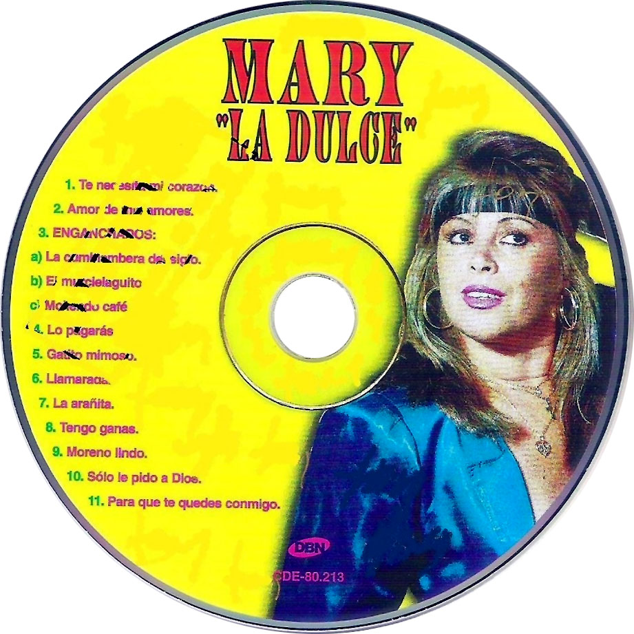 Cartula Cd de Mary La Dulce - Inconfundible