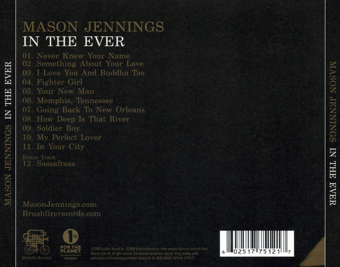 Cartula Trasera de Mason Jennings - In The Ever