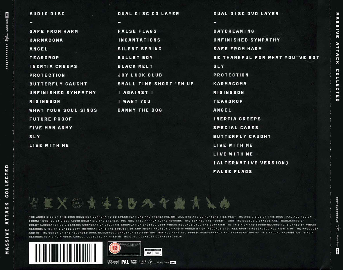 Cartula Trasera de Massive Attack - Collected (Special Edition)