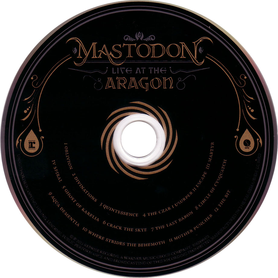 Cartula Cd de Mastodon - Live At The Aragon