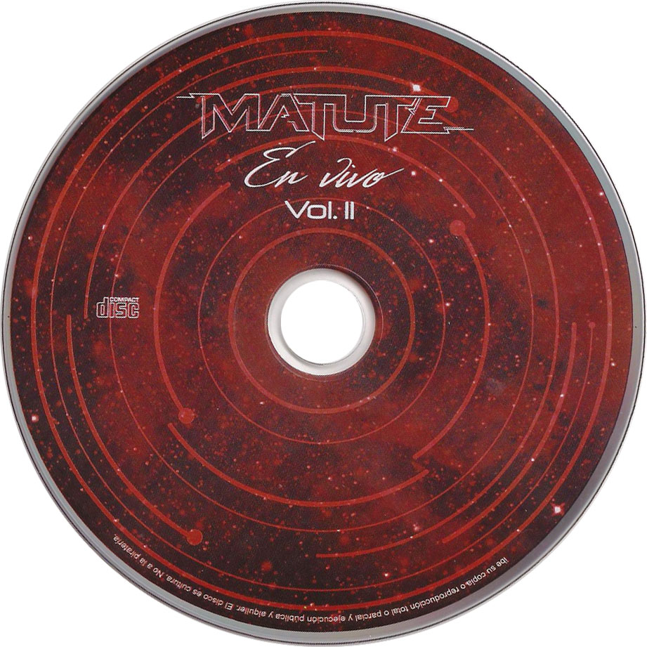 Cartula Cd de Matute - En Vivo Volume II