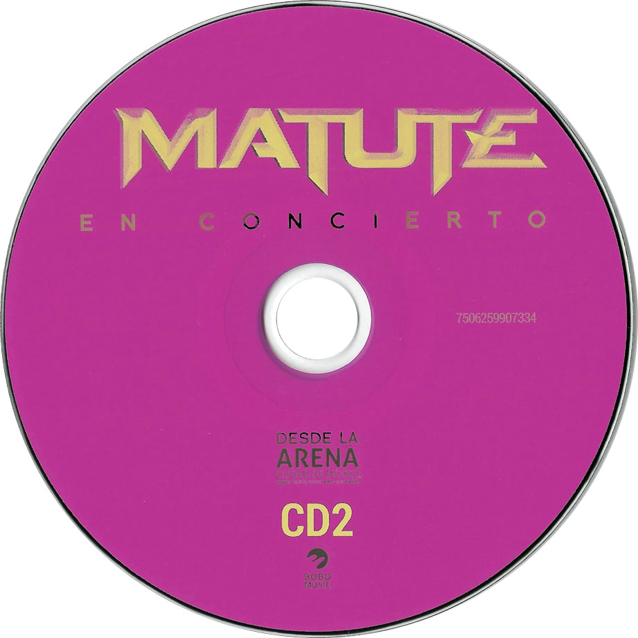 Cartula Cd2 de Matute - Matute (En Concierto Desde La Arena Ciudad De Mexico)