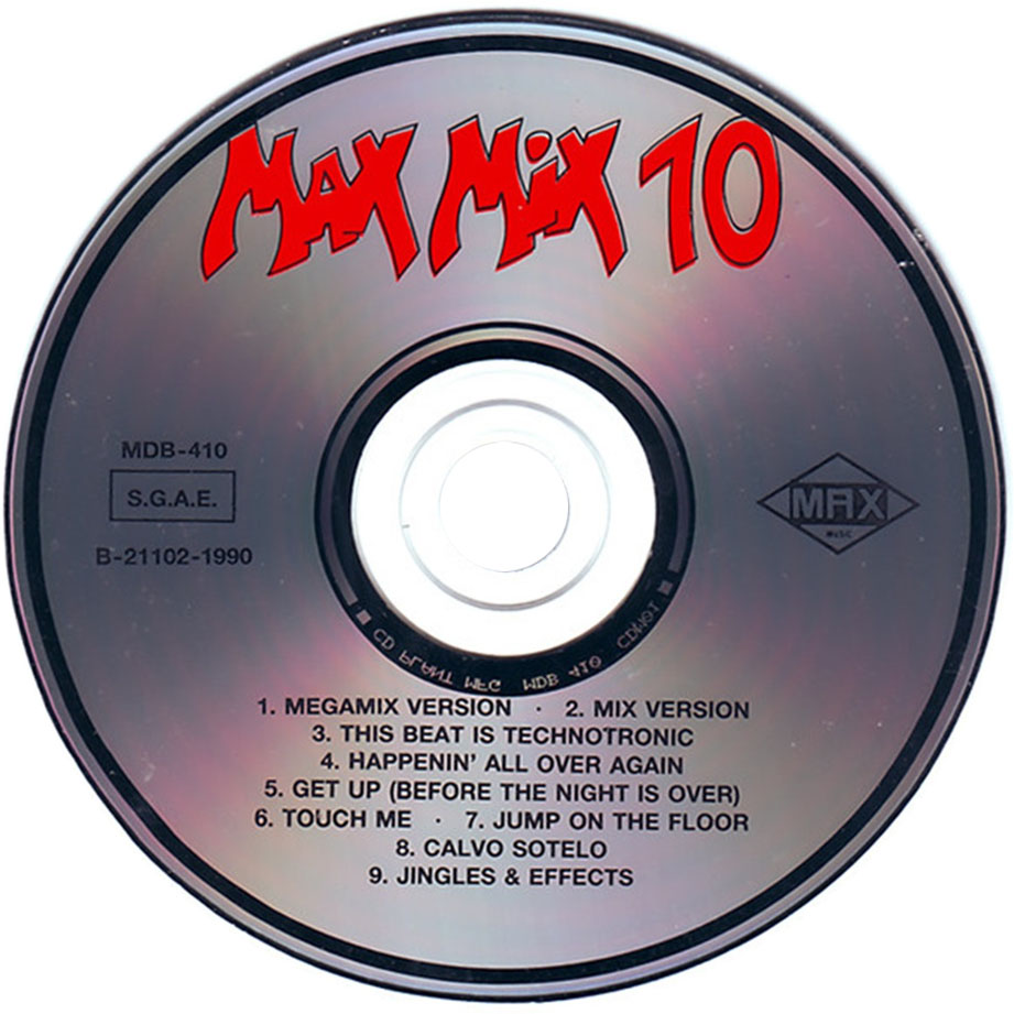 Cartula Cd de Max Mix 10