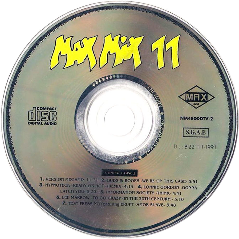 Cartula Cd2 de Max Mix 11