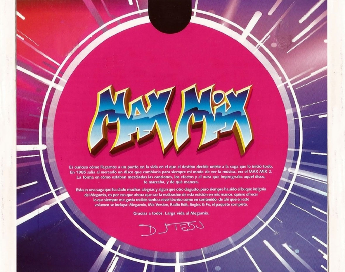 Cartula Interior Trasera de Max Mix 2015