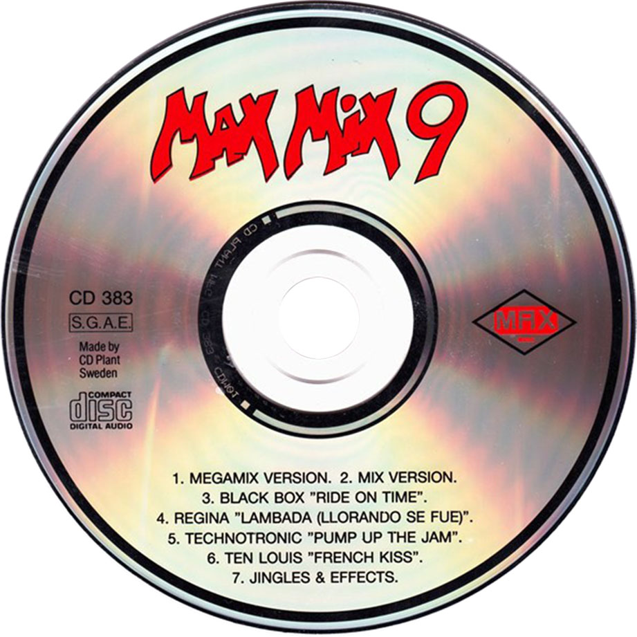 Cartula Cd de Max Mix 9