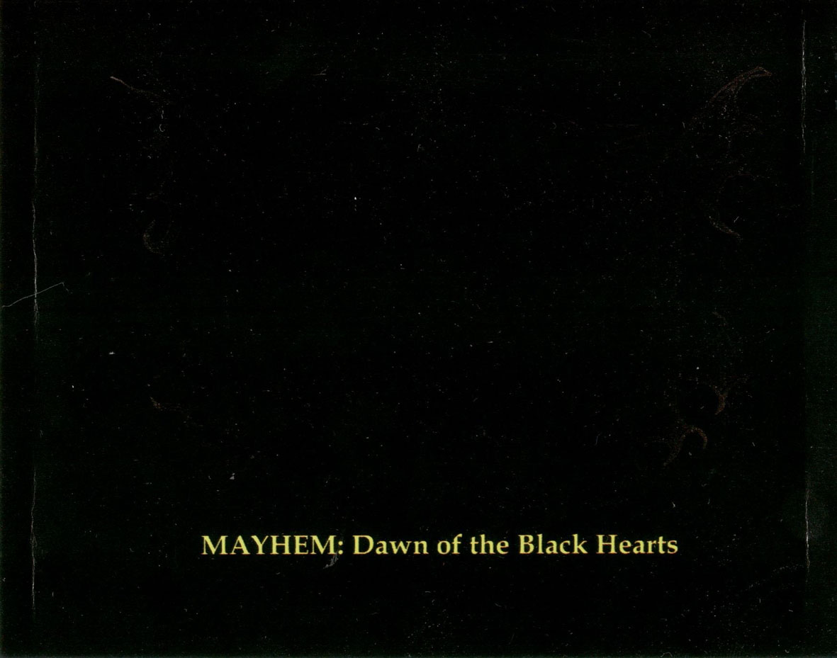 Cartula Interior Trasera de Mayhem - Dawn Of The Black Hearts