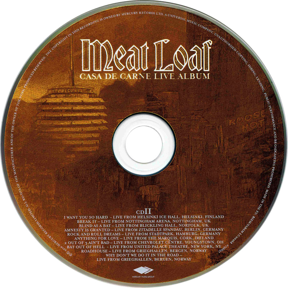 Cartula Cd2 de Meat Loaf - Hang Cool Teddy Bear (Deluxe Edition)
