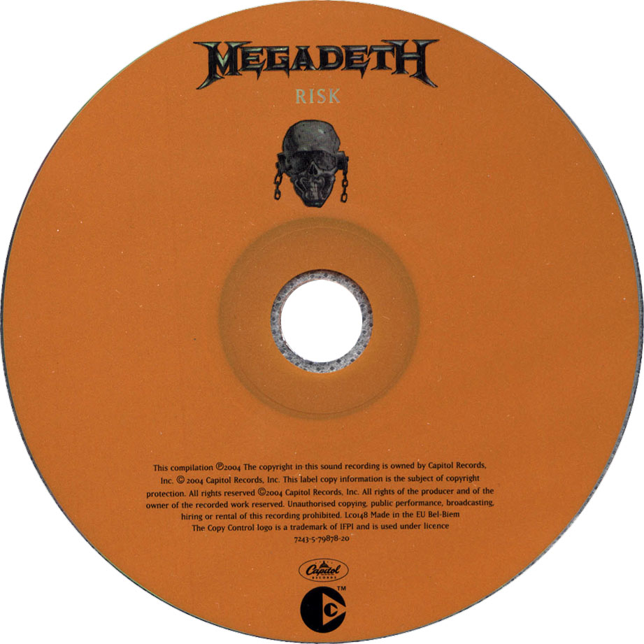 Cartula Cd de Megadeth - Risk (2004)