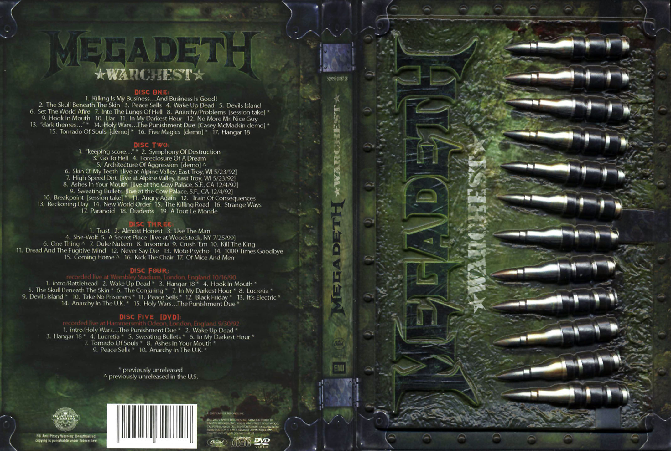 Cartula Caratula de Megadeth - Warchest (Dvd)