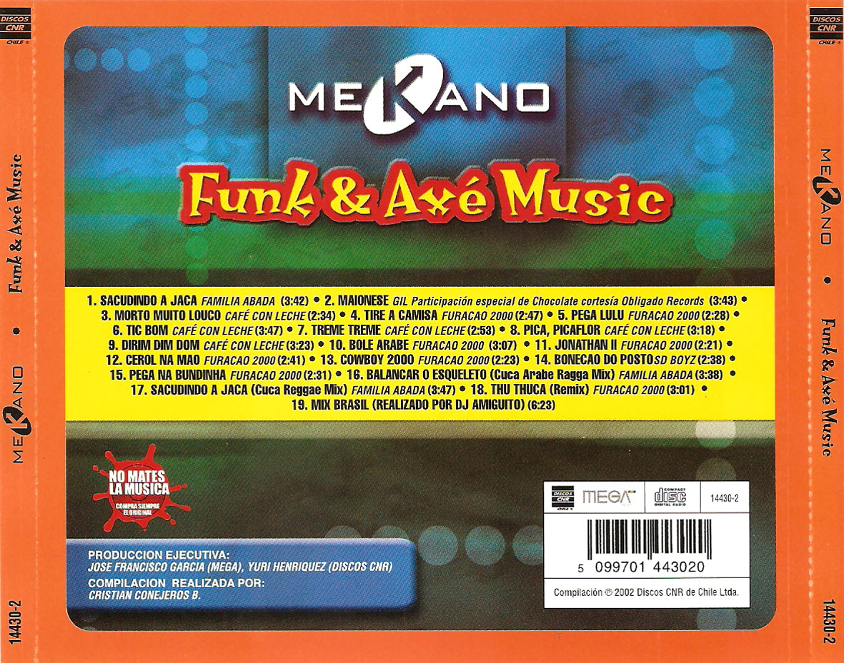 Cartula Trasera de Mekano - Funk & Axe Music