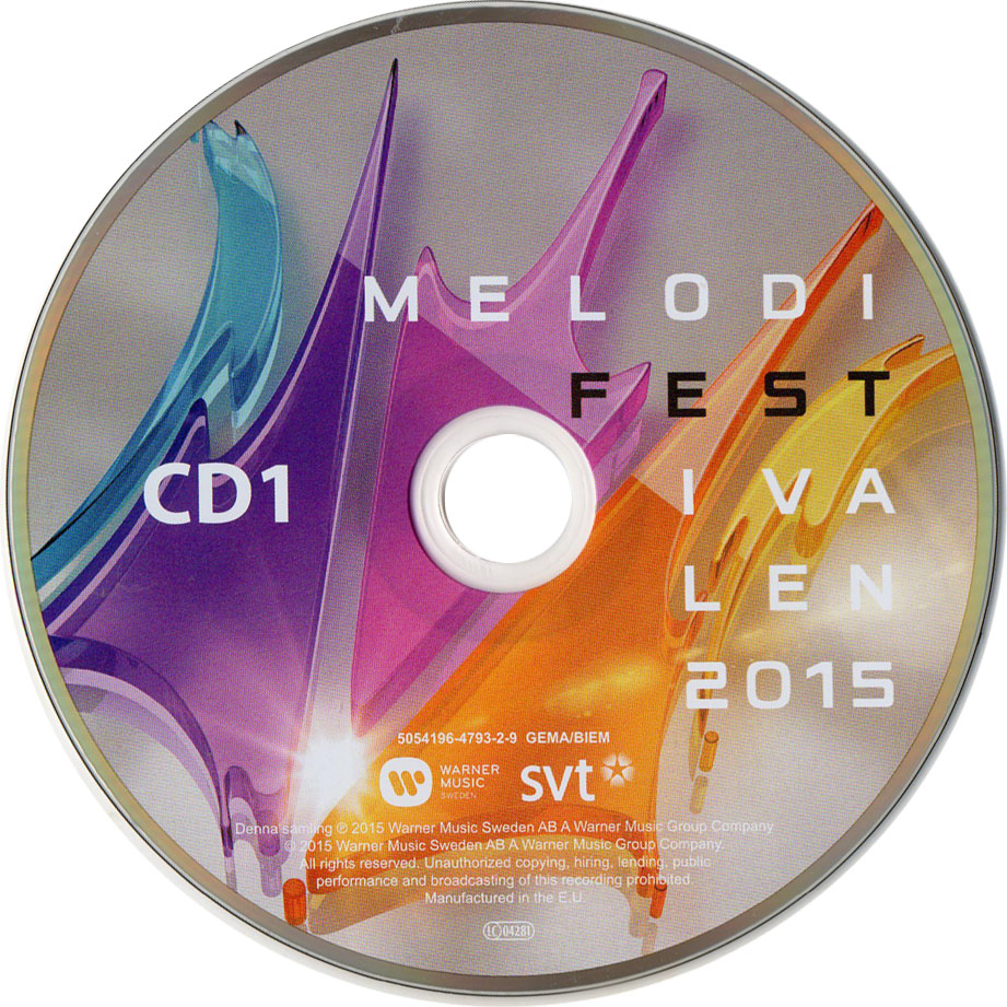 Cartula Cd1 de Melodifestivalen 2015