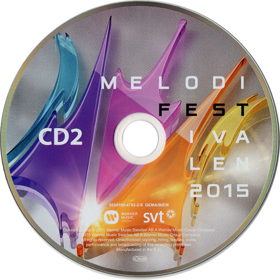 Cartula Cd2 de Melodifestivalen 2015