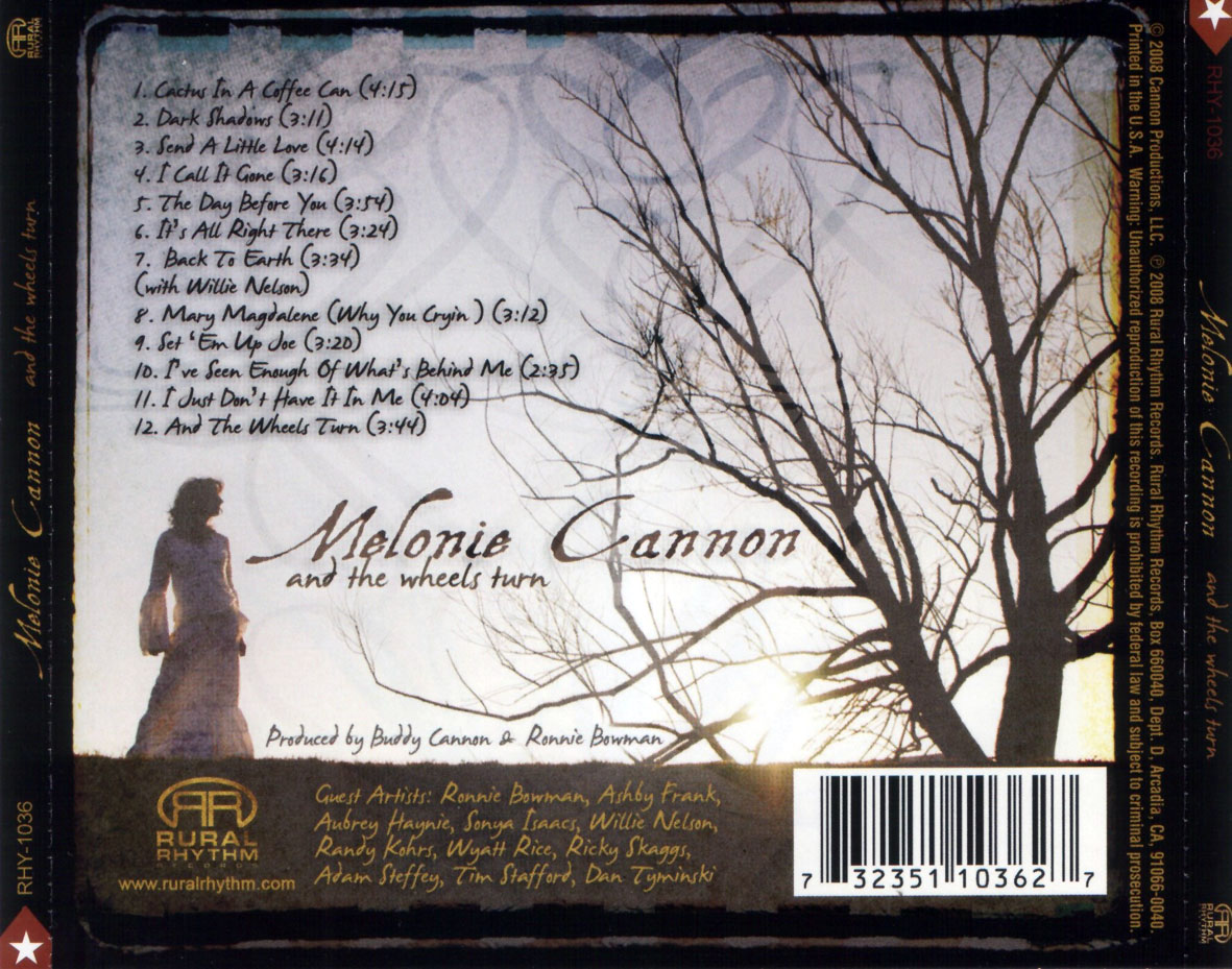 Cartula Trasera de Melonie Cannon - And The Wheels Turn