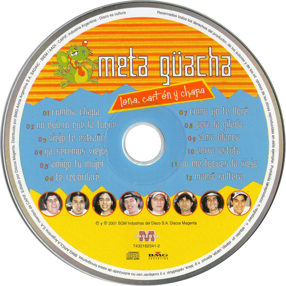Cartula Cd de Meta Guacha - Lona, Carton Y Chapa