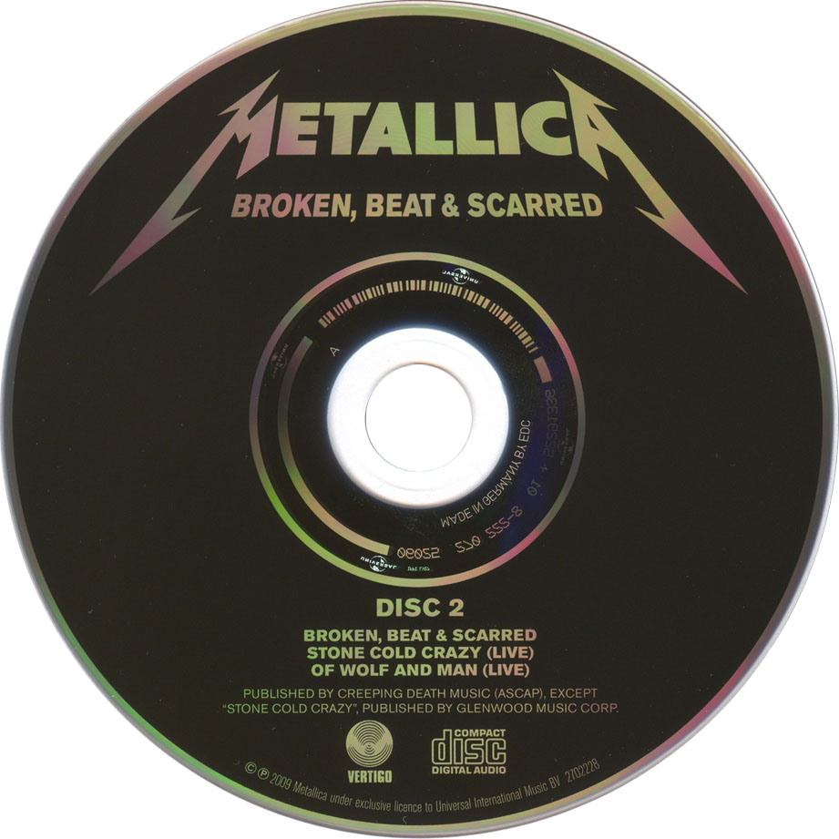 Cartula Cd2 de Metallica - Broken, Beat & Scarred (Cd Single)