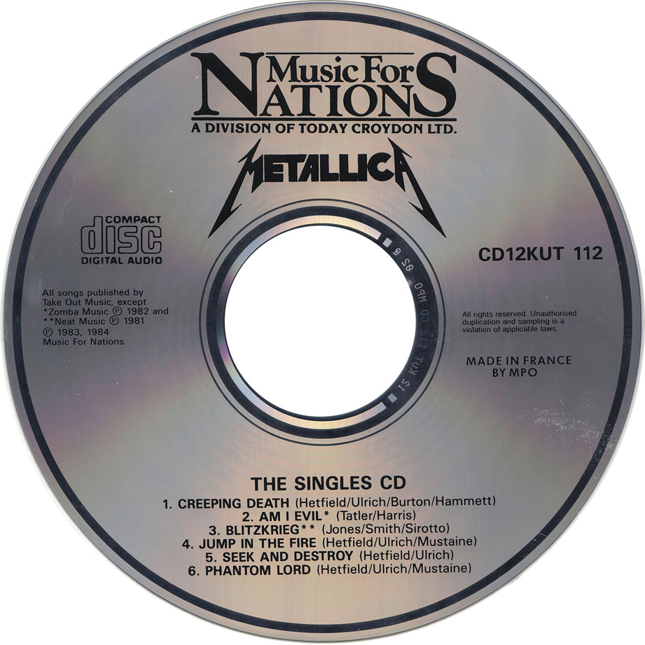 Cartula Cd de Metallica - Creeping Death (Cd Single)