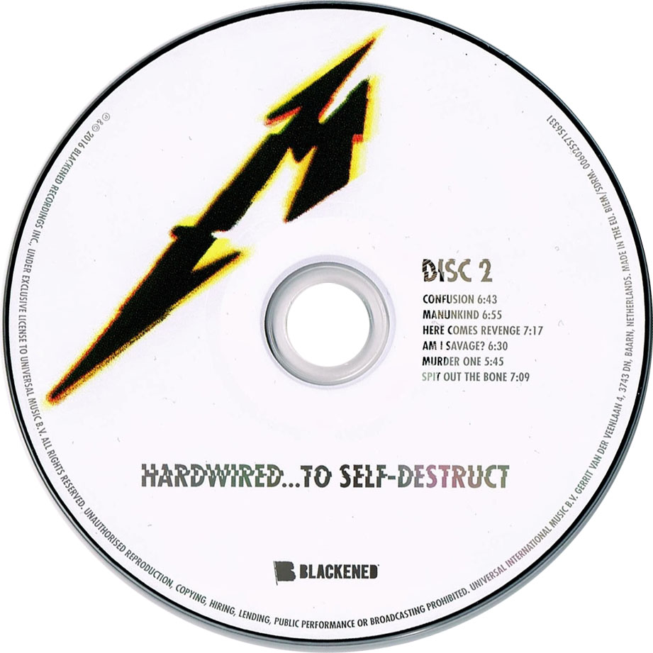 Cartula Cd2 de Metallica - Hardwired... To Self-Destruct (Deluxe Edition)
