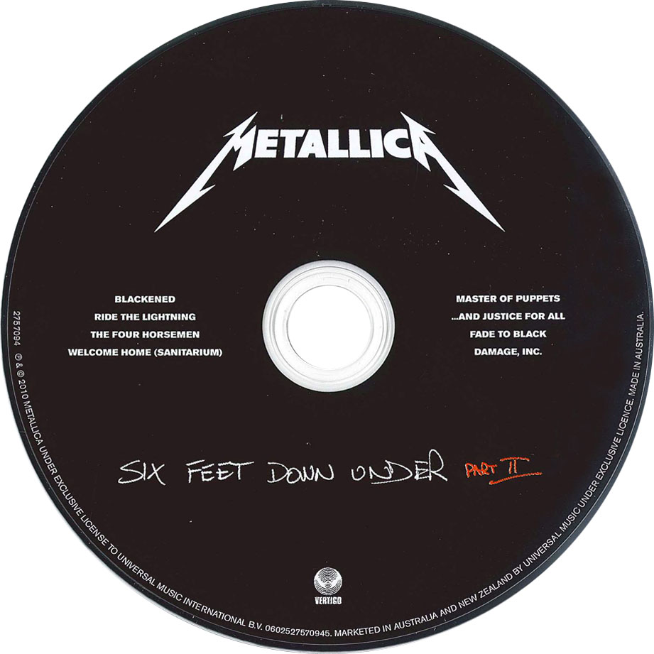Cartula Cd de Metallica - Six Feet Down Under Ep Part II