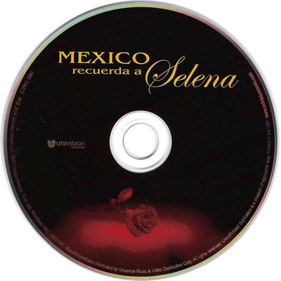 Car�tula Cd de Mexico Recuerda A Selena