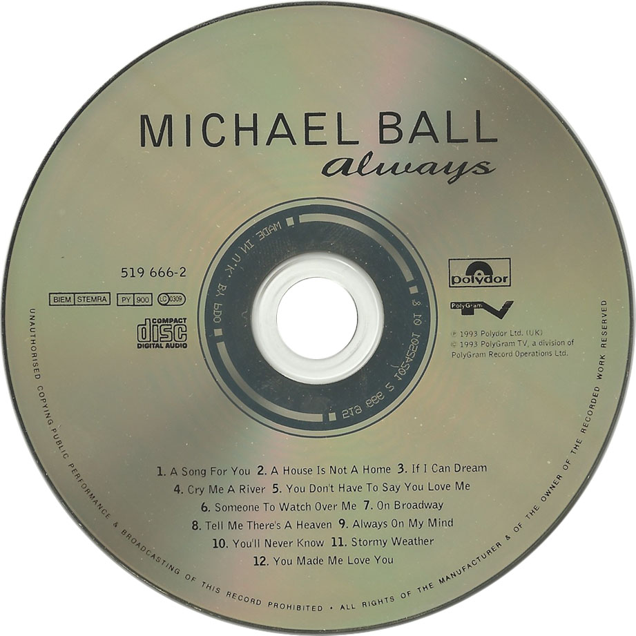Cartula Cd de Michael Ball - Always
