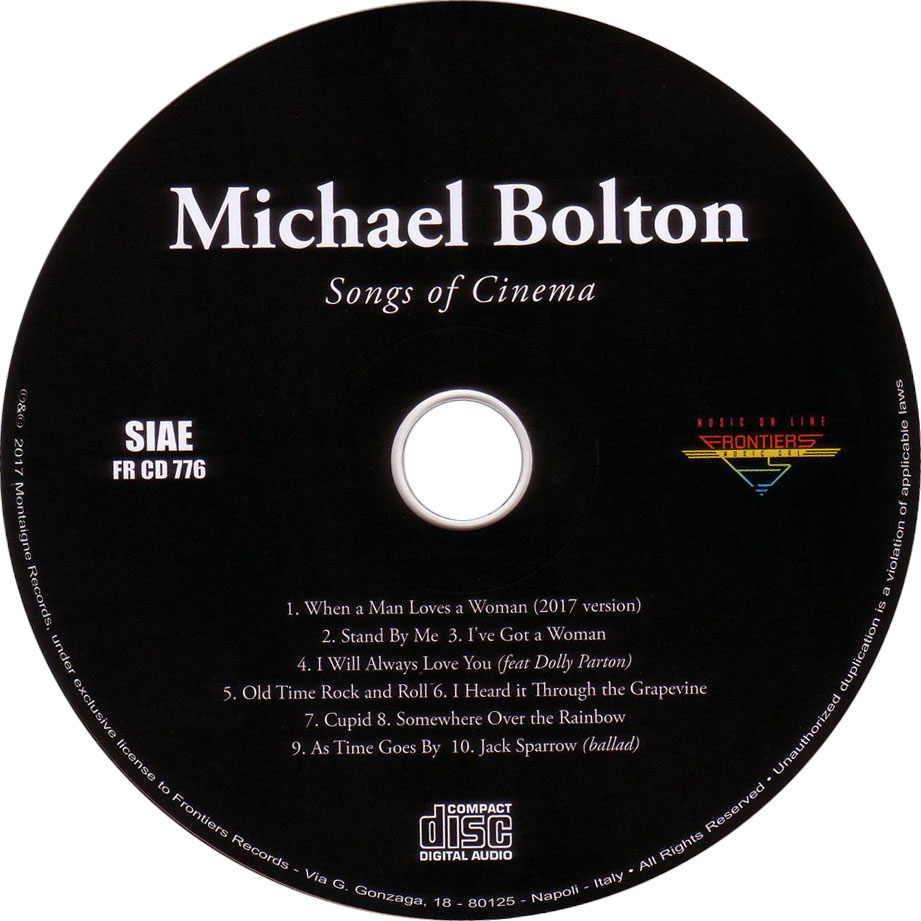 Cartula Cd de Michael Bolton - Songs Of Cinema