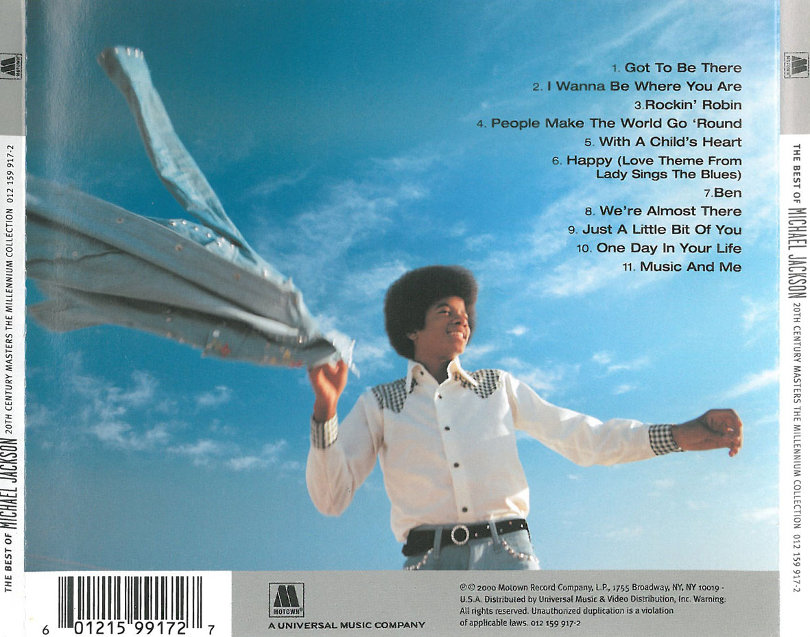 Cartula Trasera de Michael Jackson - 20th Century Masters The Millennium Collection: The Best Of Michael Jackson