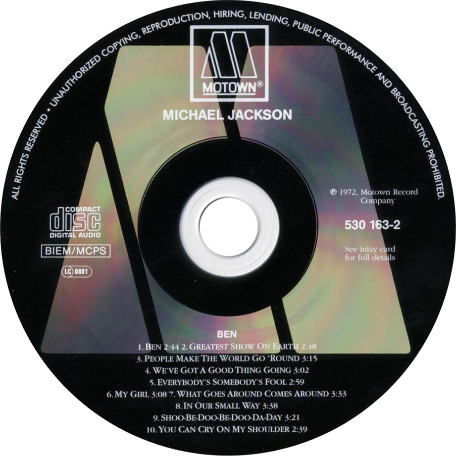 Cartula Cd de Michael Jackson - Ben