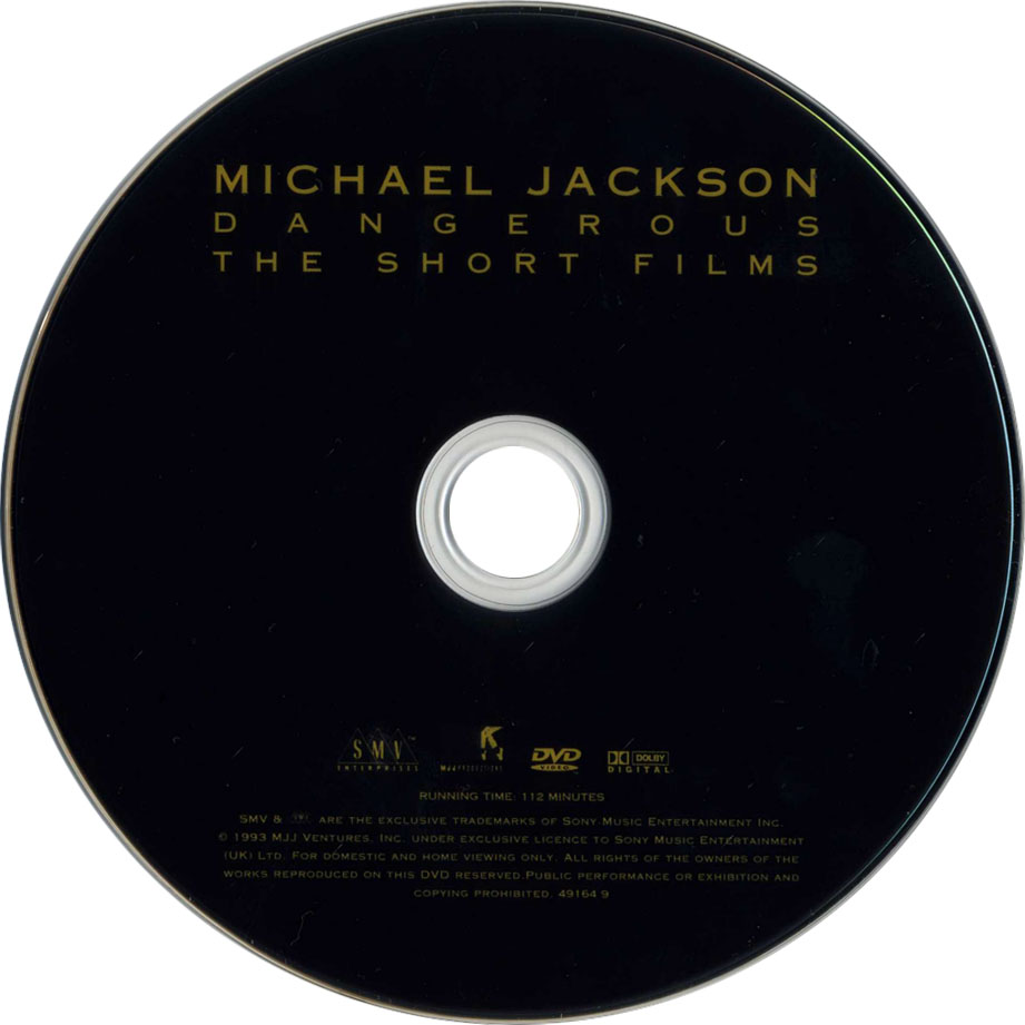 Cartula Dvd de Michael Jackson - Dangerous - The Short Films (Dvd)
