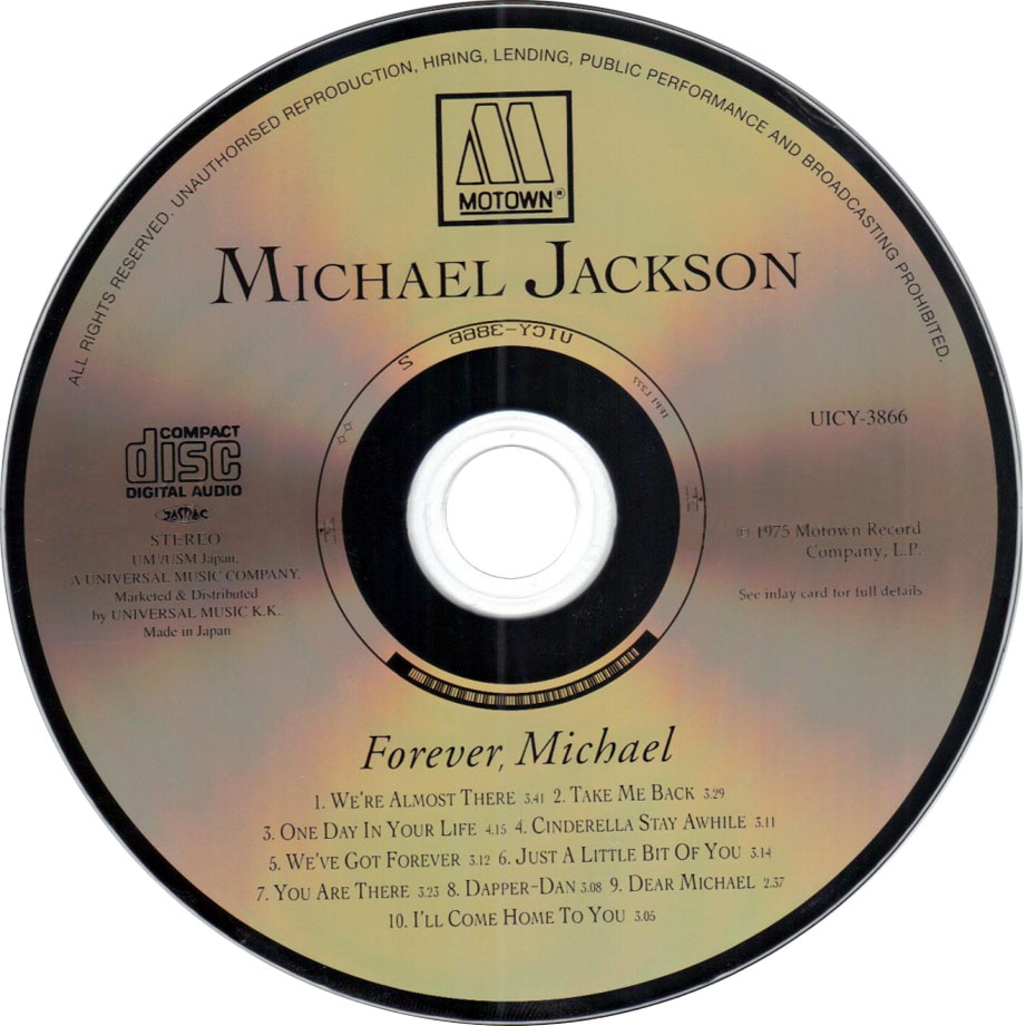 Cartula Cd de Michael Jackson - Forever, Michael