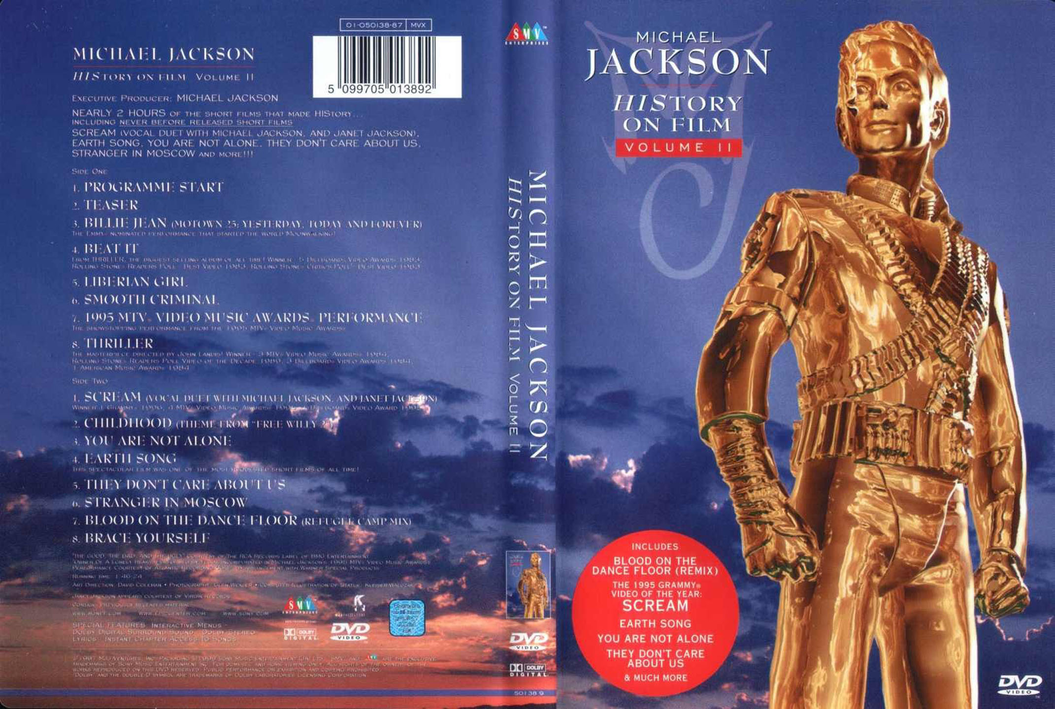 Cartula Caratula de Michael Jackson - History On Film, Volume II (Dvd)
