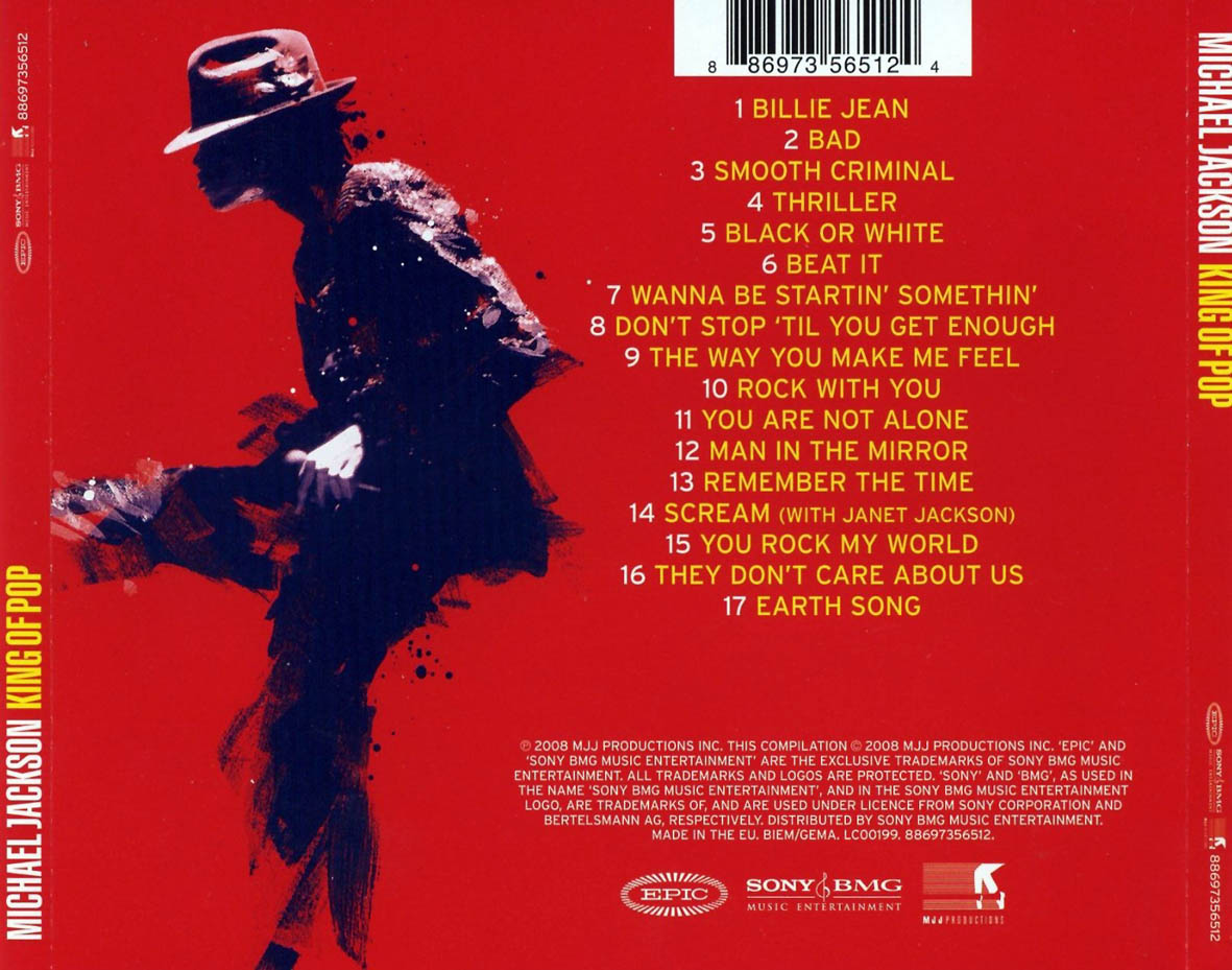 Cartula Trasera de Michael Jackson - King Of Pop