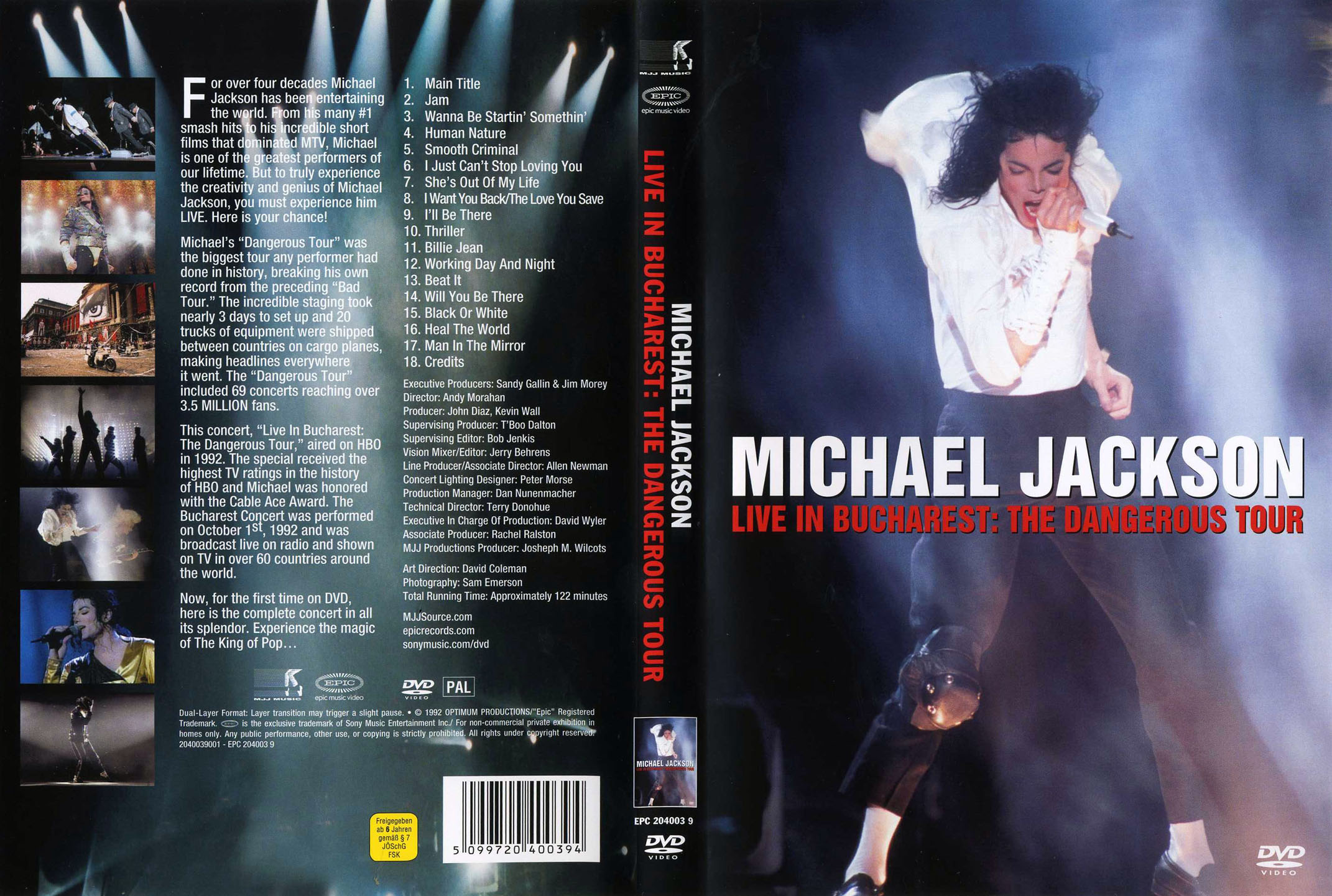 Cartula Caratula de Michael Jackson - Live In Bucharest: The Dangerous Tour (Dvd)