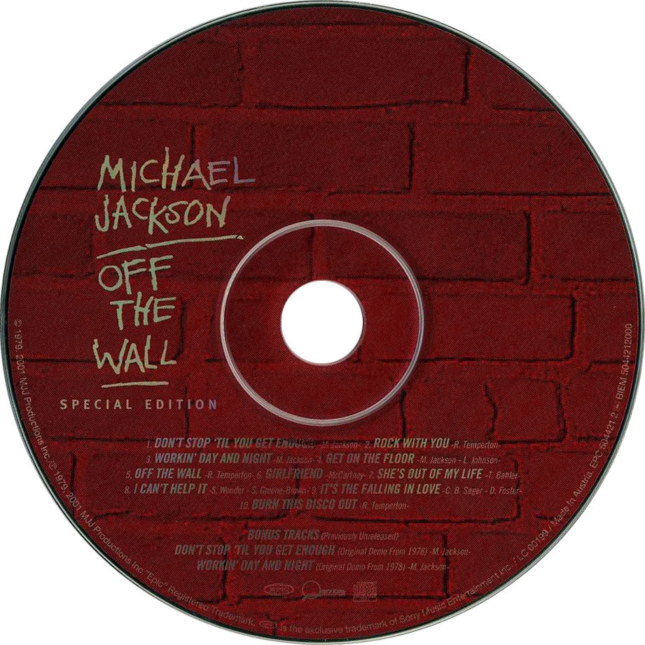 Cartula Cd de Michael Jackson - Off The Wall (Special Edition)